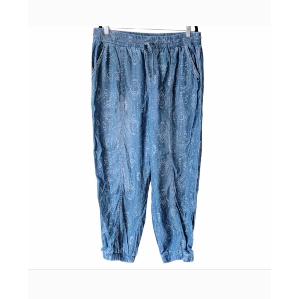 Knox Rose Size XXL chambray Blue jogger drawstring relaxed fit pants - Picture 3 of 6